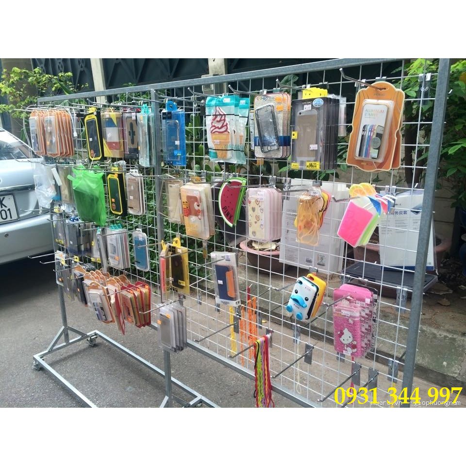 Combo 120 Móc treo kệ Lưới siêu thị, không kèm khung lưới