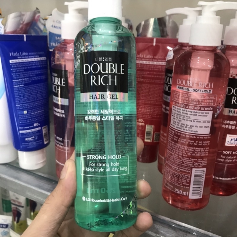 Gel Tạo kiểu Tóc DOUBLE RICH Giữ Nếp Tự Nhiên 250ml