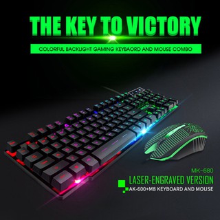 Bàn phím chuột chuyên game có đèn led KM-680 -dc3235