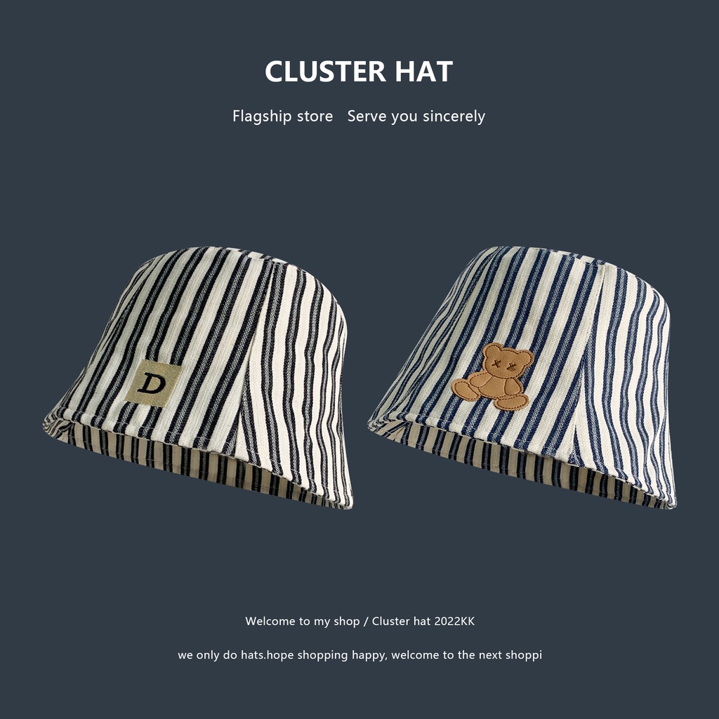 Mũ Bucket Họa Tiết Gấu Hoạt Hình Phong Cách Hàn Quốc Dễ Phối Đồ Thời Trang Xuân Hè Cho Nữ