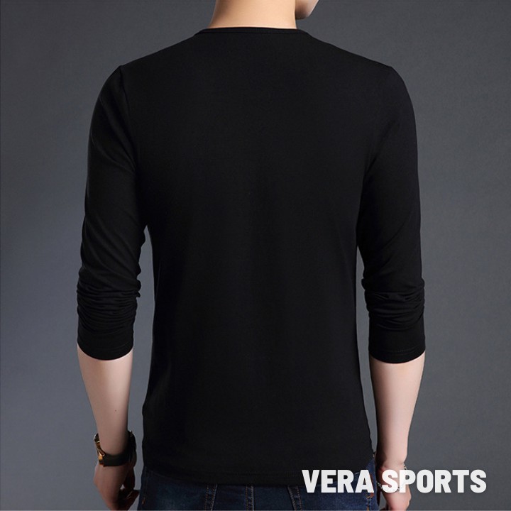 Áo thu đông nam dài tay, chất cotton co giãn, giữ nhiệt cơ thể, dáng ôm cao cấp | BigBuy360 - bigbuy360.vn
