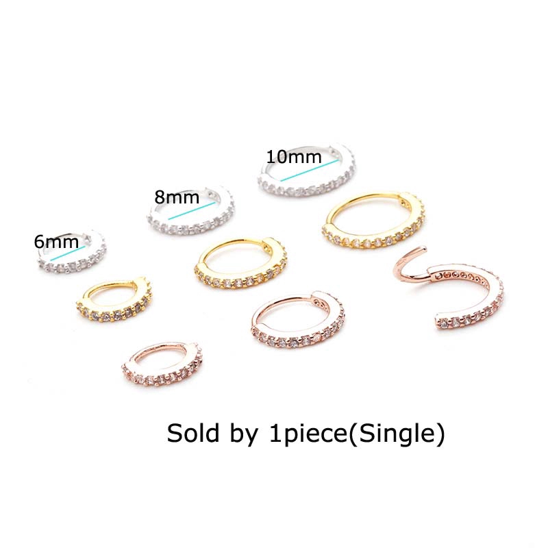 Khuyên xỏ cơ thể 20g 6-10mm nhiều màu sắc thời trang