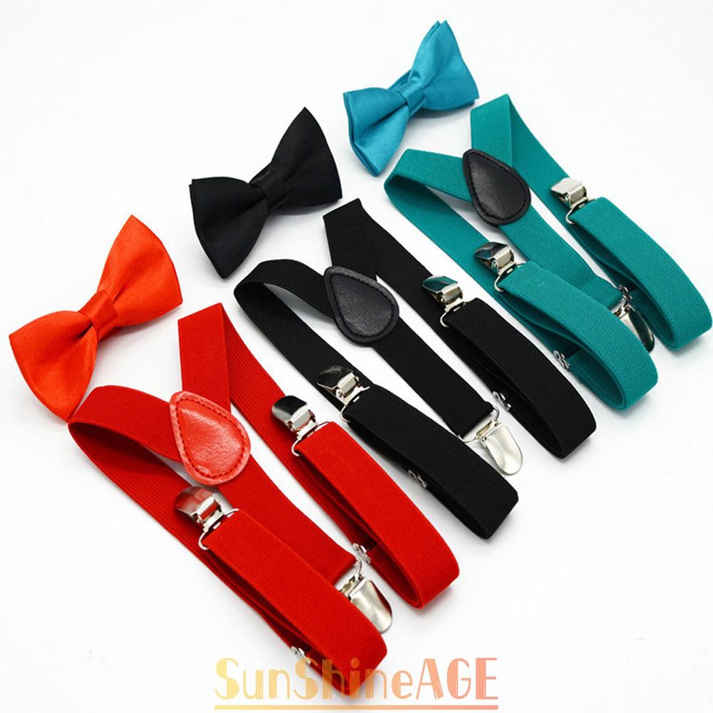 Đai nịt quần chữ Y kèm nơ đeo cổ áo cho bé