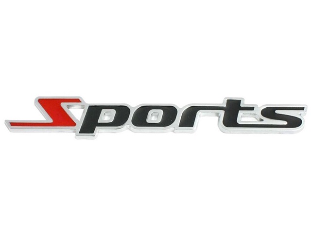 ✅Logo sport dán trang trí xe ô tô bằng kim loại