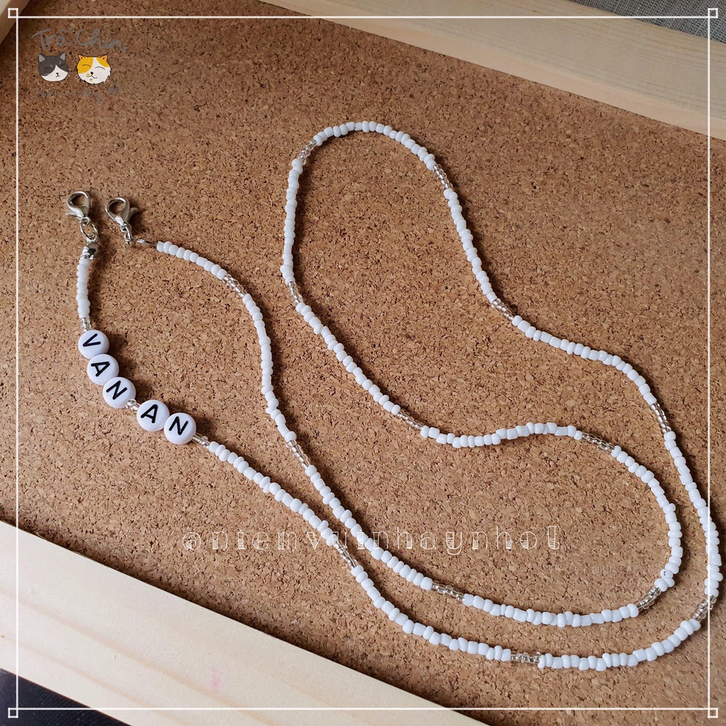 Dây đeo khẩu trang Back to Basic, màu Đen & Trắng đơn giản dễ phối đồ (nhận custome theo yêu cầu)