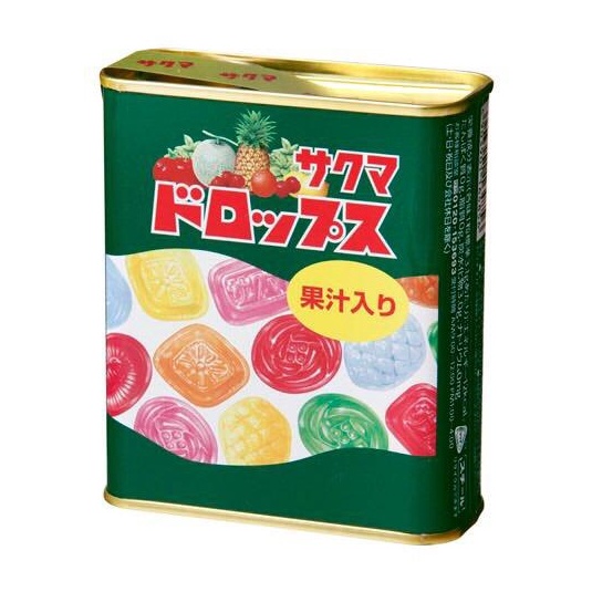 1 Hộp Kẹo Trái Cây Sakuma Drops Hộp Thiếc Phiên Bản Anime Demon Slayer TGDQ 80gr - Nhật Bản