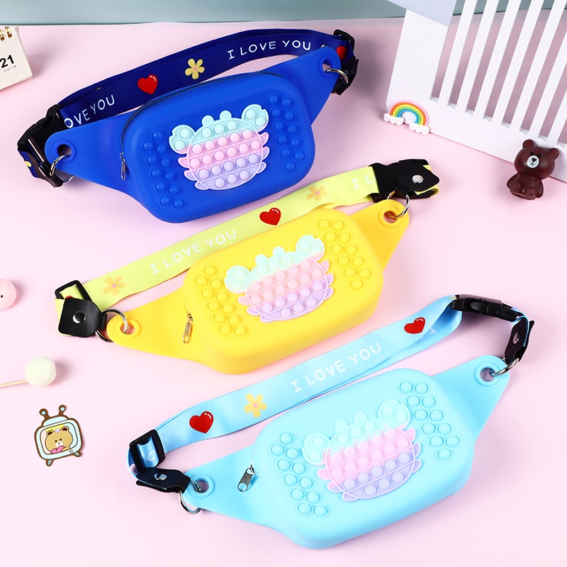 Pop it Fidget Túi đeo thắt lưng / Push Bubble Đồ chơi Túi đeo vai