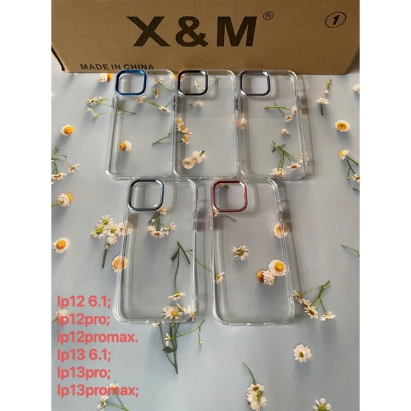 [ Chính hãng 13 |  13 Pro | 13 Pro Max - Ốp Iphone X&M Crystal dẻo silicon bảo vệ camera si màu lưng trong chống sốc