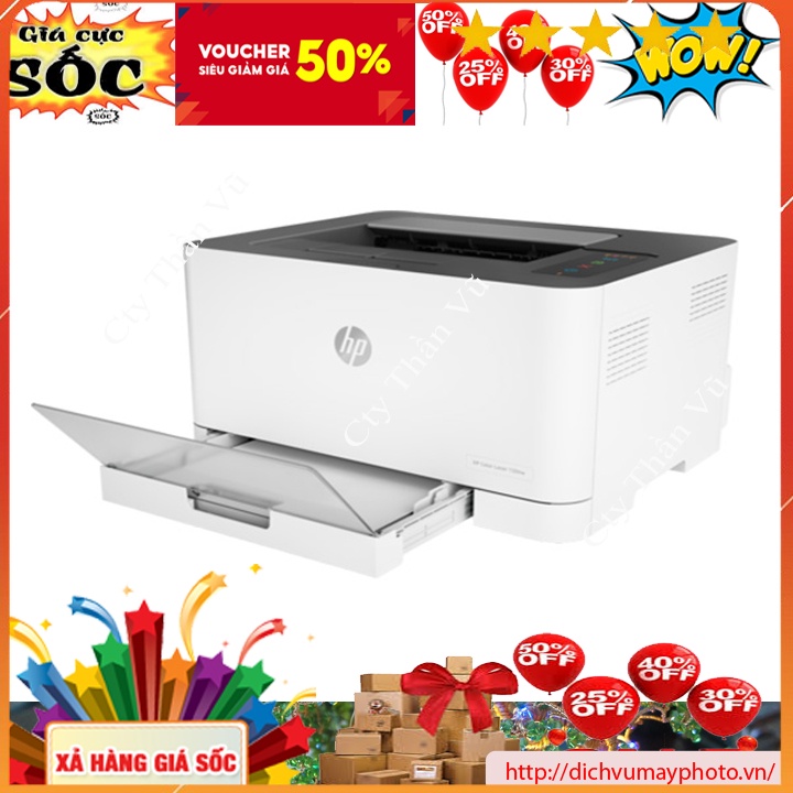 Máy in màu laser HP 150a mới 100% in nhanh kết nối dễ dàng in ấn di động có bảo hành MVP Thăng Long