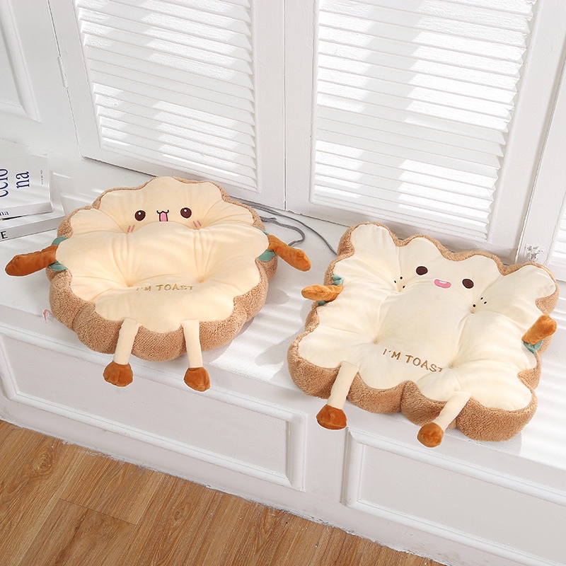 Đệm lót ghế I'm Toast tựa lưng, gối ôm cho dân văn phòng hình dáng ngộ nghĩnh đáng yêu