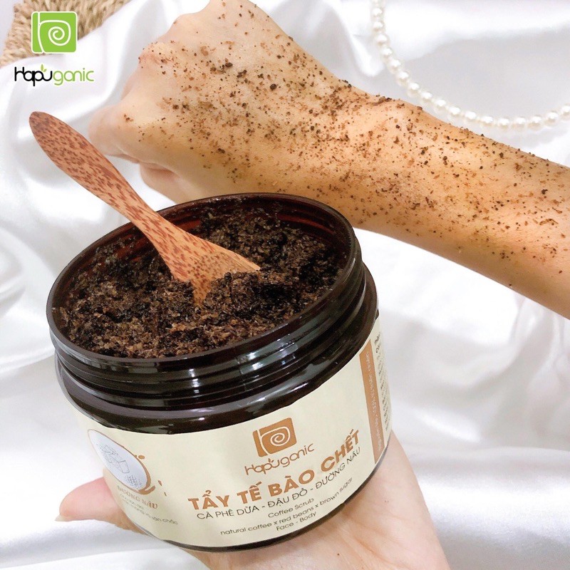 BODY SCRUB - TẨY TẾ BÀO CHẾT CAFE ĐẬU ĐỎ ĐƯỜNG NÂU HAPUGANIC HANDMADE 300Gr | BigBuy360 - bigbuy360.vn