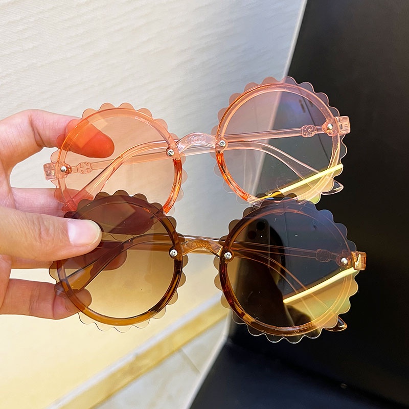 Kính Mát Gọng Tròn Chống Tia UV Thời Trang Dành Cho Bé Trai Và Bé Gái