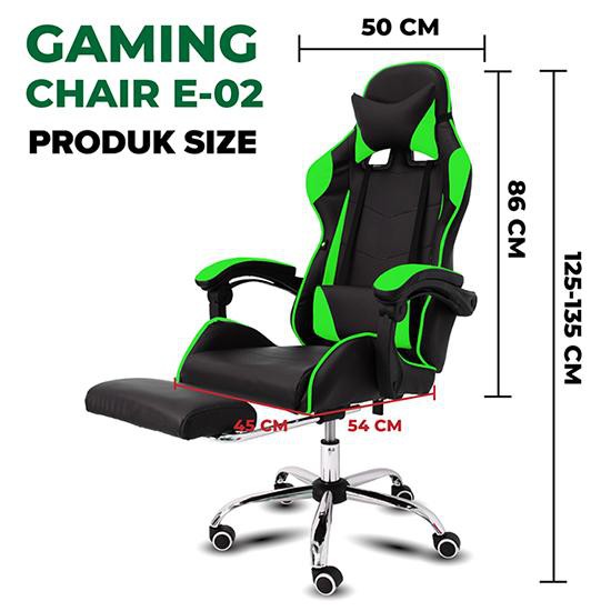 CHAIR - Ghế game cao cấp, chân xoay ngã 135 độ Thái Lan Mẫu E0201 có gác chân