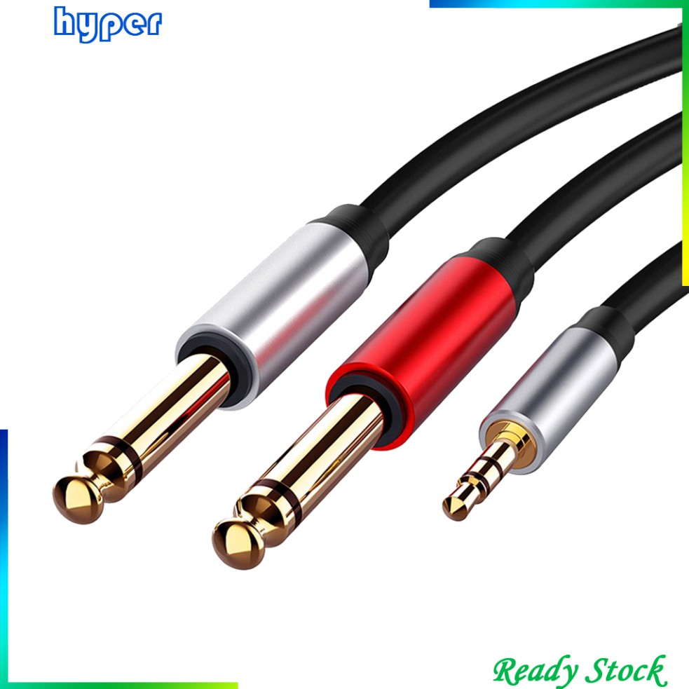 Giắc Chuyển Đổi 2x 5.9ft Dual Male 1 / 4 "6.35Mm Mono Jack Audio 1 / 8" 3.5mm