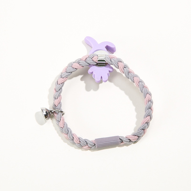 1 Cặp vòng tay mặt thỏ hoạt hình có chuông từ tính cho cặp đôi