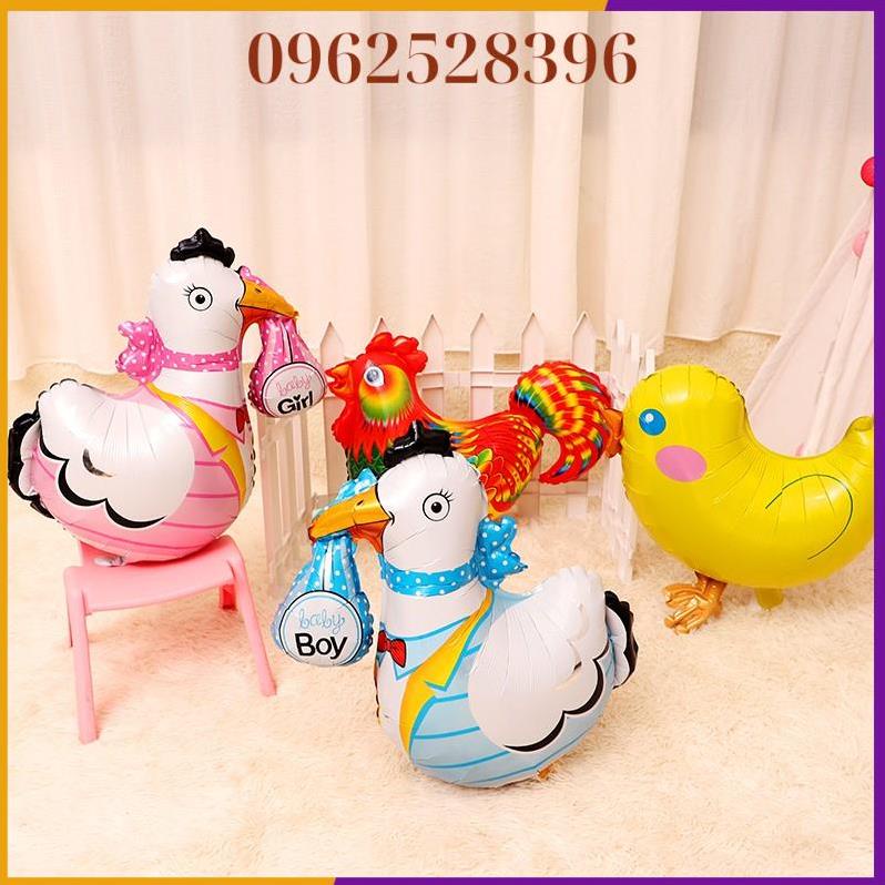 Bong Bóng tráng nhôm CON GÀ BABY trang trí thôi nôi - sinh nhật