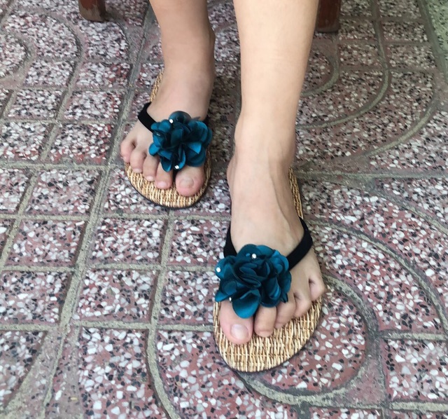 Dép Nữ Xỏ Ngón Mặt Giả Cói Và Mặt Nhung Đính Hoa Size 35-39 - Hàng Việt Nam - Lucky Girl shop