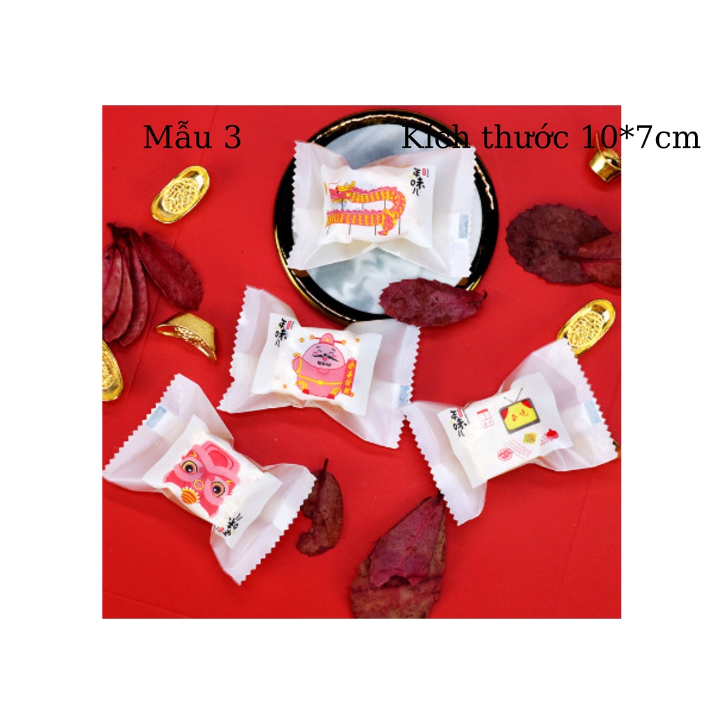 Set 100 túi hàn miệng đựng cookies, bánh quy, kẹo và các loại hạt