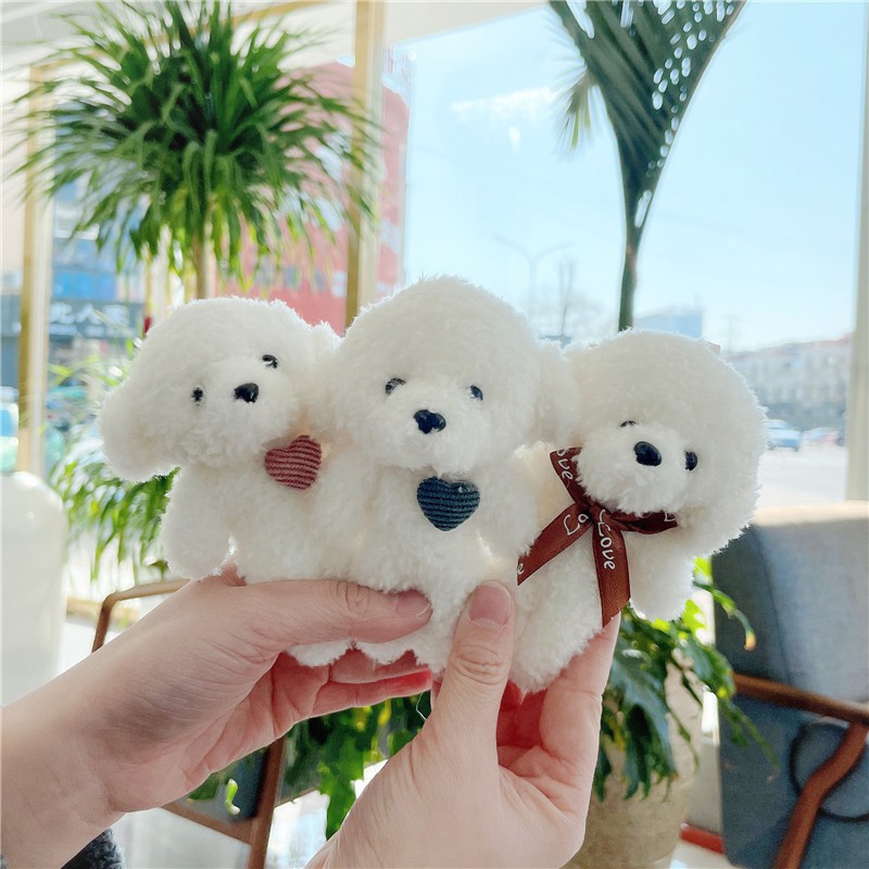 Móc Khóa Gấu Bông Đeo Nơ Nhiều Màu Siêu Cute