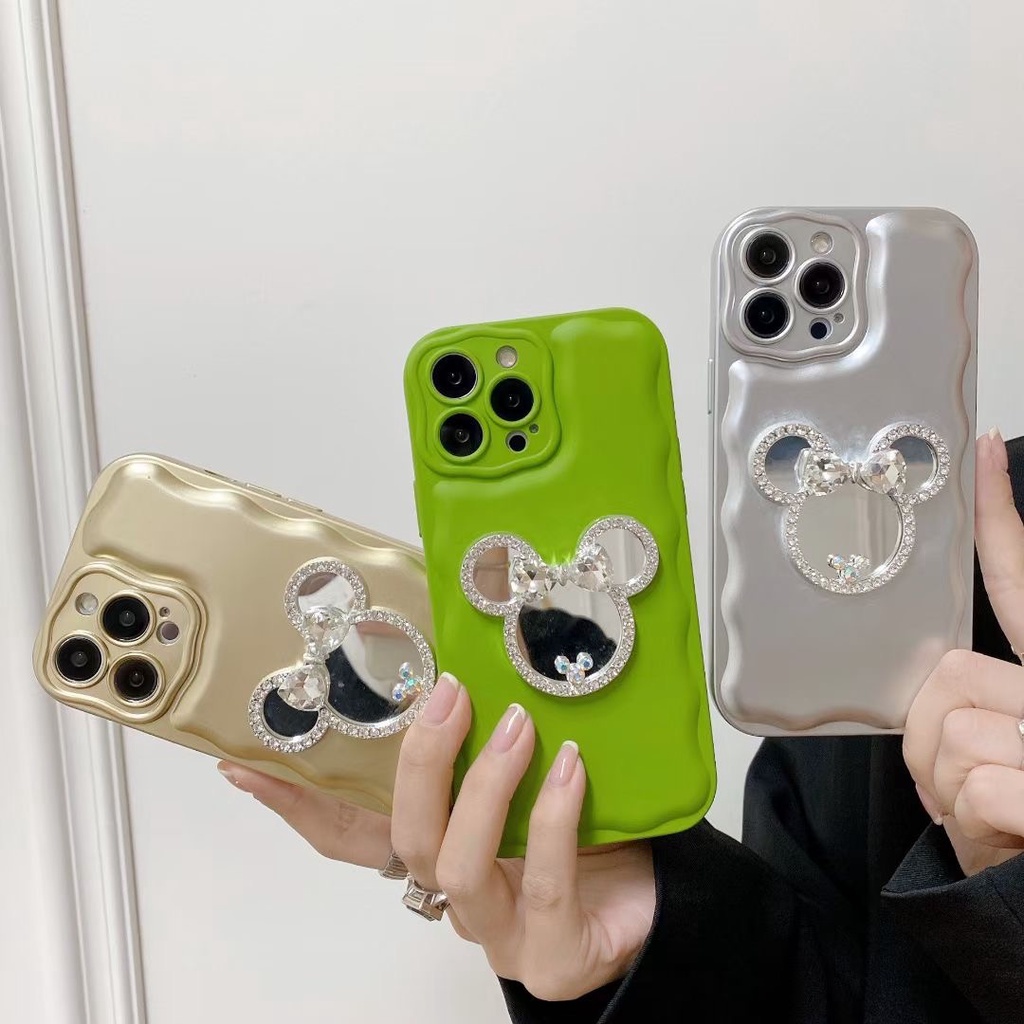 Ốp Điện Thoại tpu Mềm Tráng Gương Hình Bánh Mì / Mickey Dễ Thương Cho Iphone 12 pro max 11 pro max xs max xr x 13promax