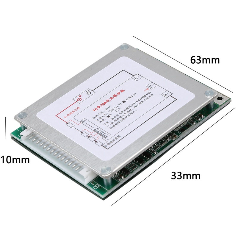 Bảng Mạch Bảo Vệ Pin 16s 48v 20a 18650 Lifepo4