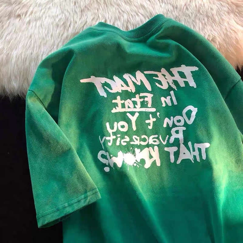 Áo thun form rộng in chữ cá tính