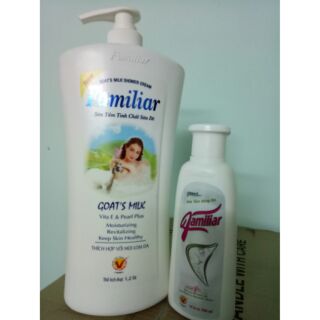 Combo sữa tắm dê 1200ml và hải mã 250ml