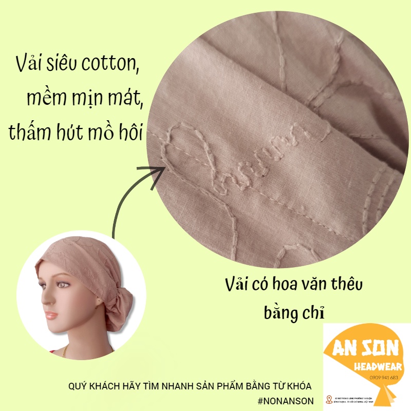 [TỔNG HỢP] MŨ HÓA TRỊ, NÓN VẢI TRÙM ĐẦU KIỂU BÚI TÓC CHO BỆNH NHÂN UNG THƯ, HÓA TRỊ, XẠ TRỊ #nonanson