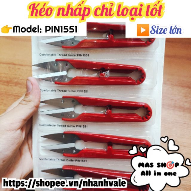 Kéo bấm, kéo nhấp cắt chỉ loại tốt PIN 1551