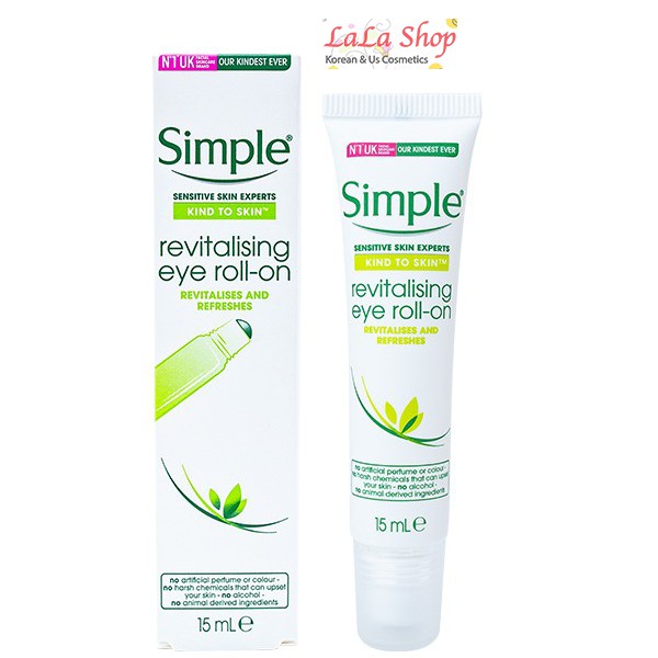 Lăn Dưỡng Mắt Simple Kind To Skin Revitalising Eye Roll-On | WebRaoVat - webraovat.net.vn