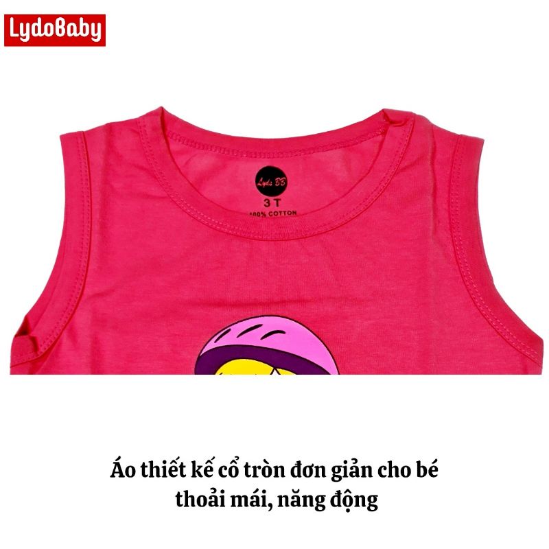 Quần áo trẻ em LYDO BB còn size 3, 8, 9, 10 bộ ba lỗ cho bé gái chất thun 100% cotton co giãn 4 chiều thoáng mát