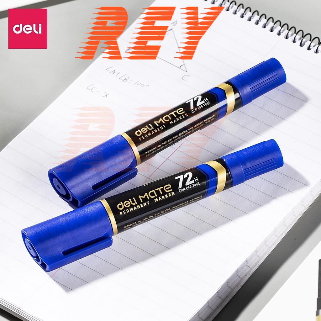 Bút lông dầu cây to 2 đầu viết thùng không bôi được Mate U72 Deli