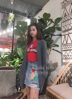 cardigan len ảnh thật 100% 