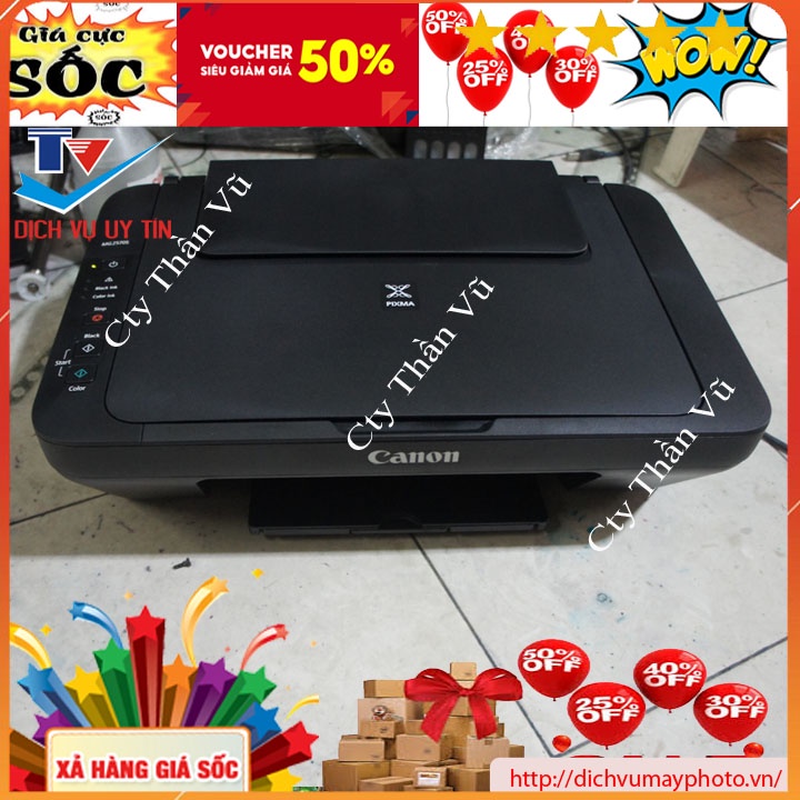 Máy in phun màu đa chức năng Canon PIXMA MG 2570S chạy ổn định chức năng photocopy scan in màu in đen trắng mới 100%