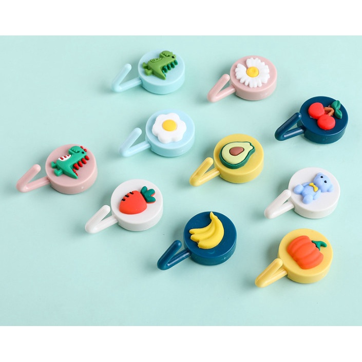 Móc dán tường đa năng treo đồ siêu dính cute, trang trí, nhiều hình dễ thương, tiện dụng