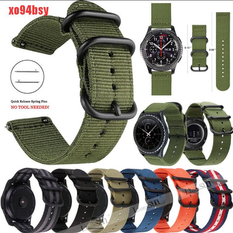 [xo94bsy]20mm  Nylon Fabric Canvas Wrist Watch Band Military Sport Casual Watch Strap