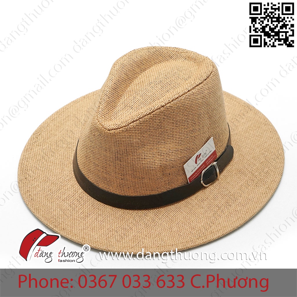 Mũ nón phớt cói fedora panama rộng vành CAO CẤP - HÌNH THẬT - CLIP THẬT