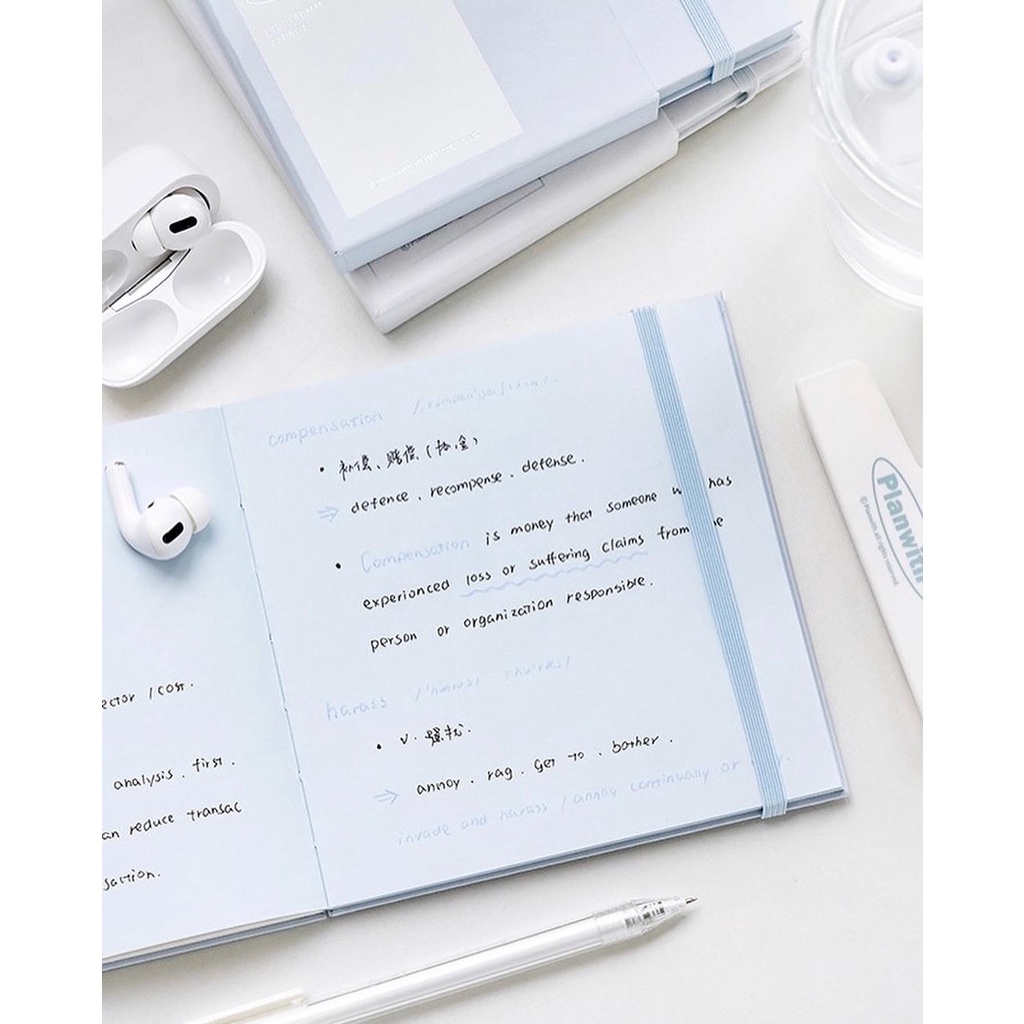 Sổ May Gáy PLANWITH Giấy 100Gsm Thương hiệu RosyPosy Form Vuông