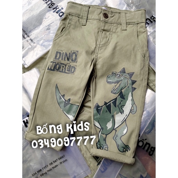 Quần Kaki Bé Trai Khủg Log Dáng Rộng Rêu GJ