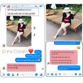 Combo 1 kem body x2và 4 set tắm trắng Enny