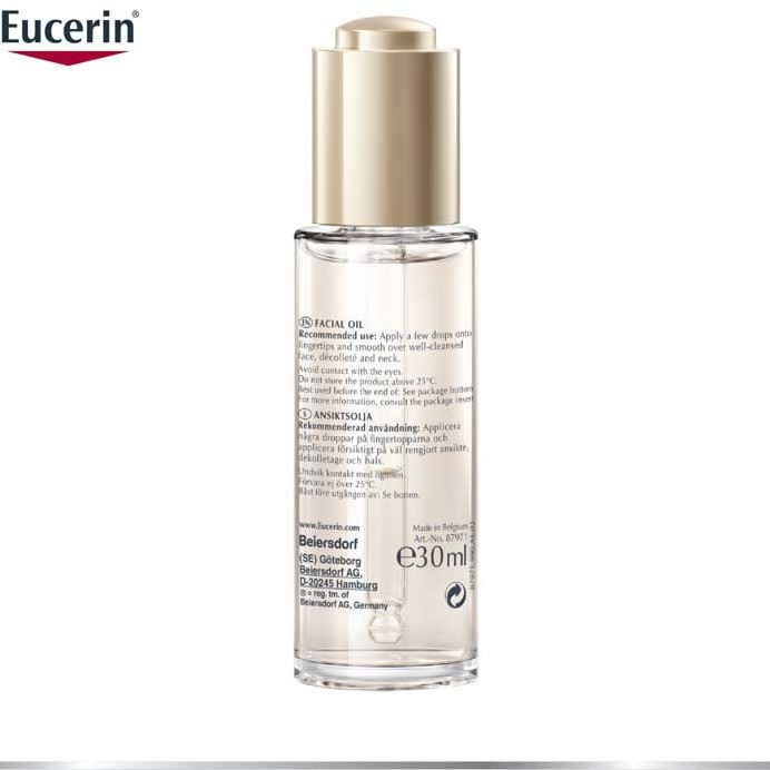 [Mã FMCGM100 - 10% đơn 500K] Dầu dưỡng da ngăn ngừa lão hóa Eucerin Hyaluron Filler Elasticity Oil 30ml