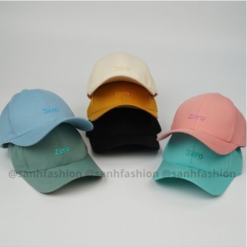 Mũ lưỡi trai thêu hình chữ ZERO Nón kết chất kaki cao cấp thời trang form unisex nam nữ K35