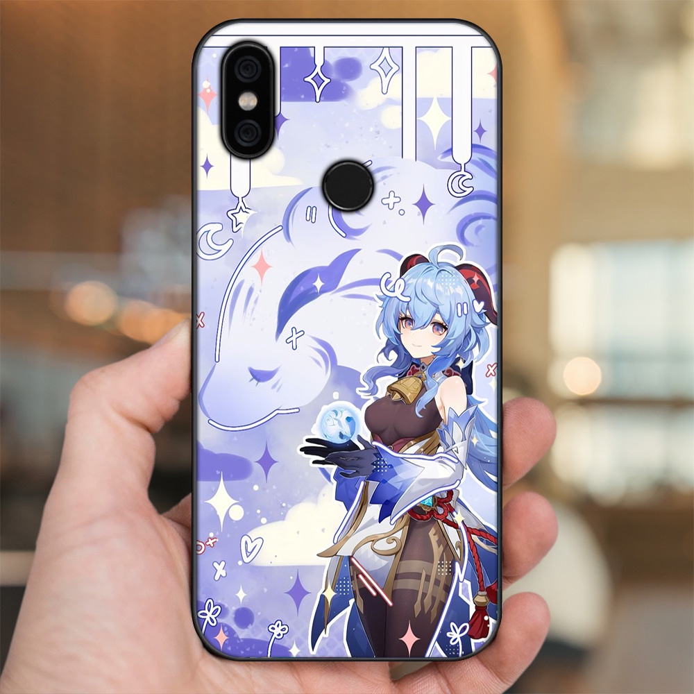 Ốp lưng Xiaomi Mi A2, Redmi 6X viền đen in hình Ganyu Genshin Impact