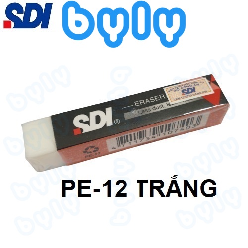 Gôm tẩy bút chì trắng / đen chất lượng cao SDI PE-10 - PE-12