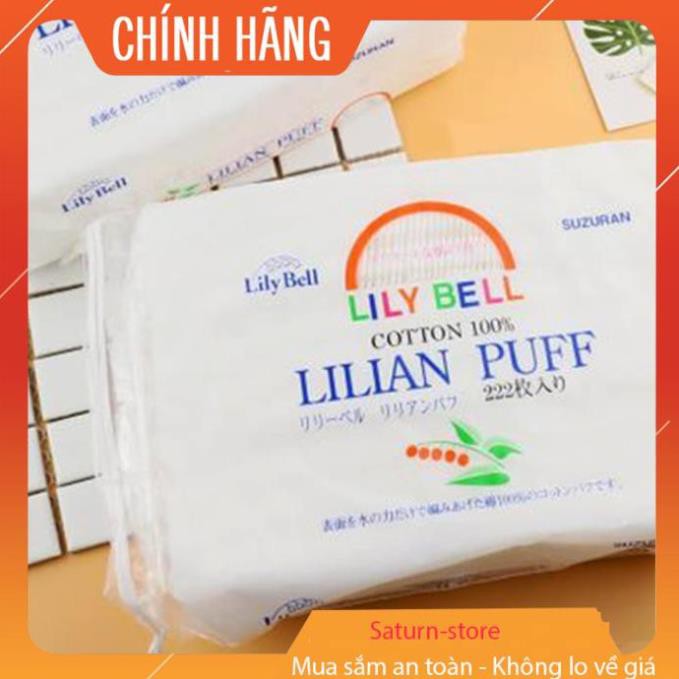 Bông tẩy trang Lily Bell 222 miếng 100% cotton mềm mịn và cực kỳ mỏng. Mỏng nhưng dai và không hề bị xơ bông