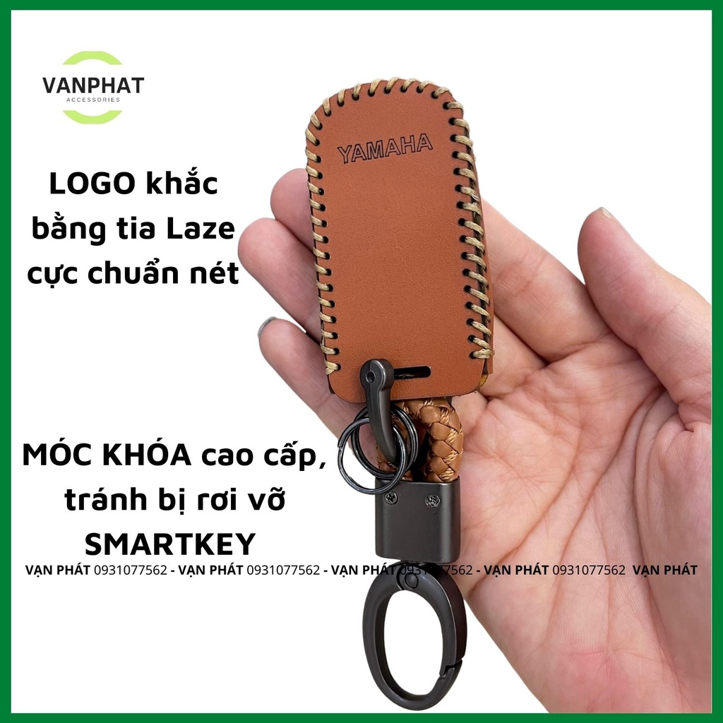 Bao da chìa khóa Smartkey HONDA Airblade Lead PCX SHVN SH Mode Vario Vision Cub ADV Scoopy chất liệu da cao cấp Vạn Phát