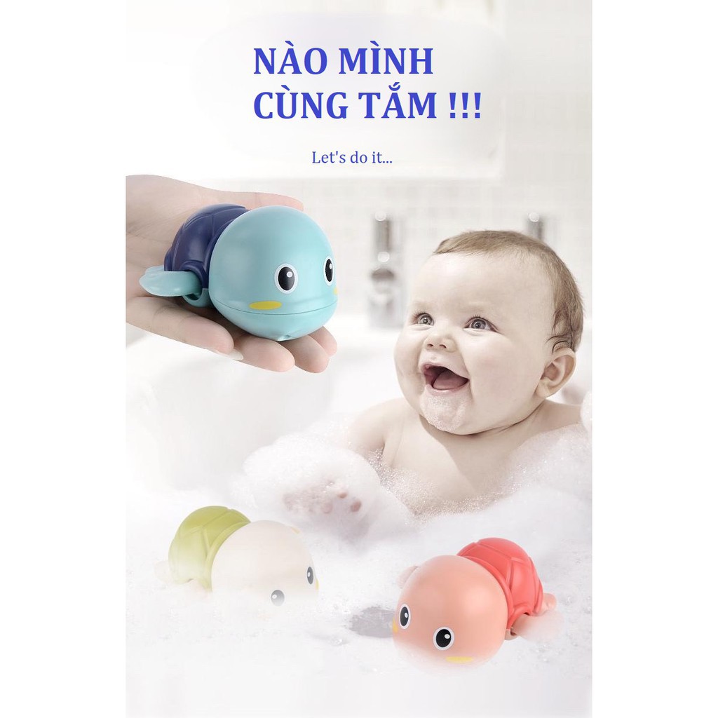 [Mua 3 Giảm 15%]RÙA MINI THẢ BỒN TẮM - Cho bé tắm vui vẻ - Chạy dây cót