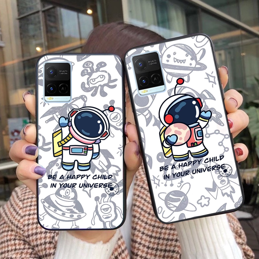 Ốp lưng Vivo Y21 - Vivo Y21s mẫu phi hành gia cực đẹp siêu cute