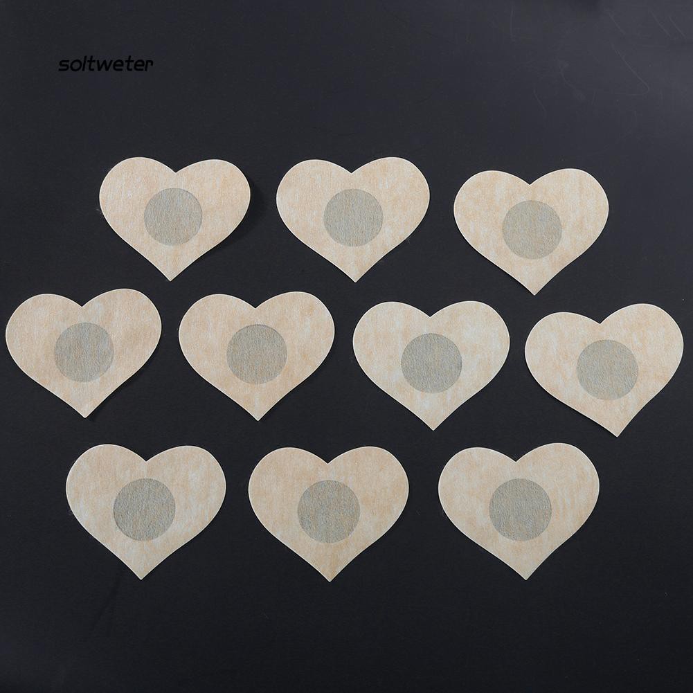 Set 5 cặp miếng dán đầu ti nữ hình hoa trái tim độc đáo