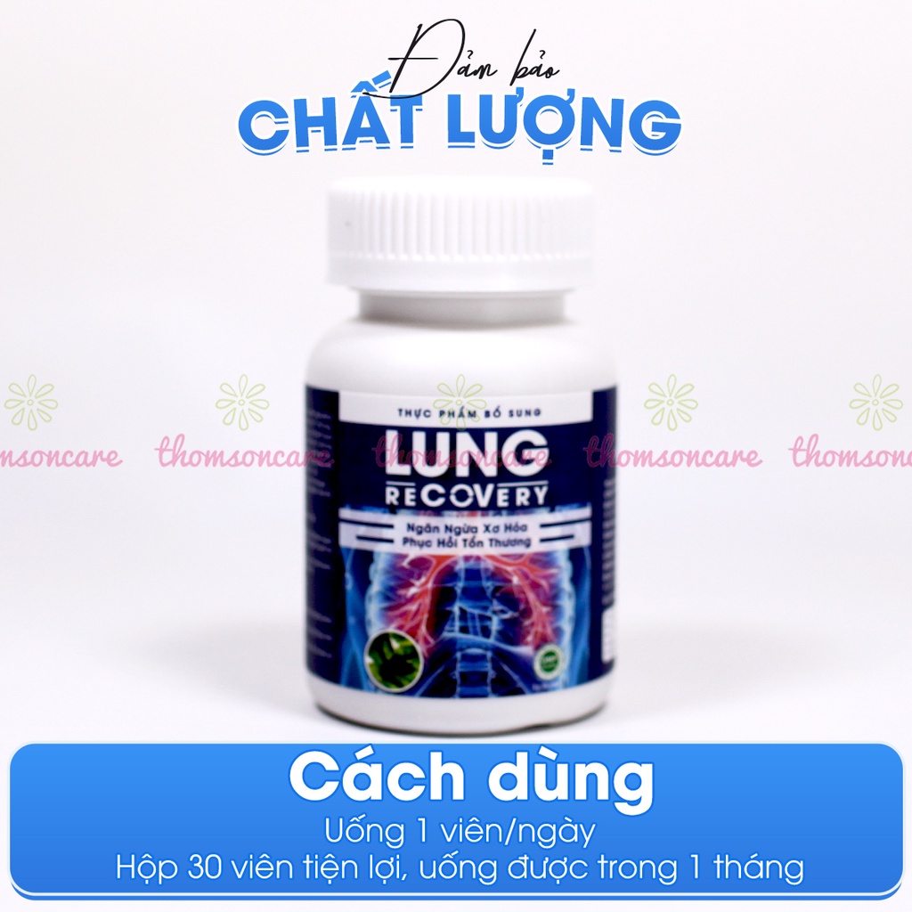 Bổ phổi Lung Recovery hộp 30 viên, tăng đề kháng, phục hồi sức khỏe, tăng miễn dịch từ thảo dược
